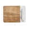 Hello Honey® Natural & White Mango Wood & Marble Cheese & Cutting Board with Inlaid Pestle